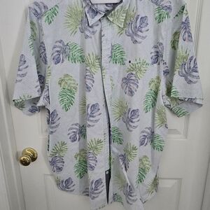 Tommy Bahama Green and Blue Tropical Casual Shirt